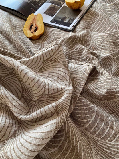 Wabi-Sabi Cotton Linen Throw Blanket