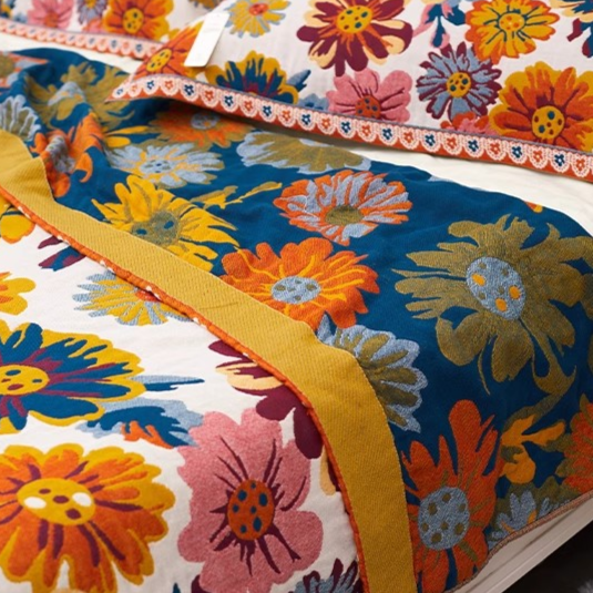 Colorful Super Soft Long-staple Cotton Blanket