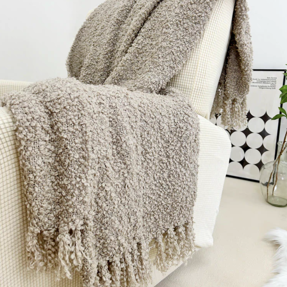 Luxurious Textured Mulberry Throw