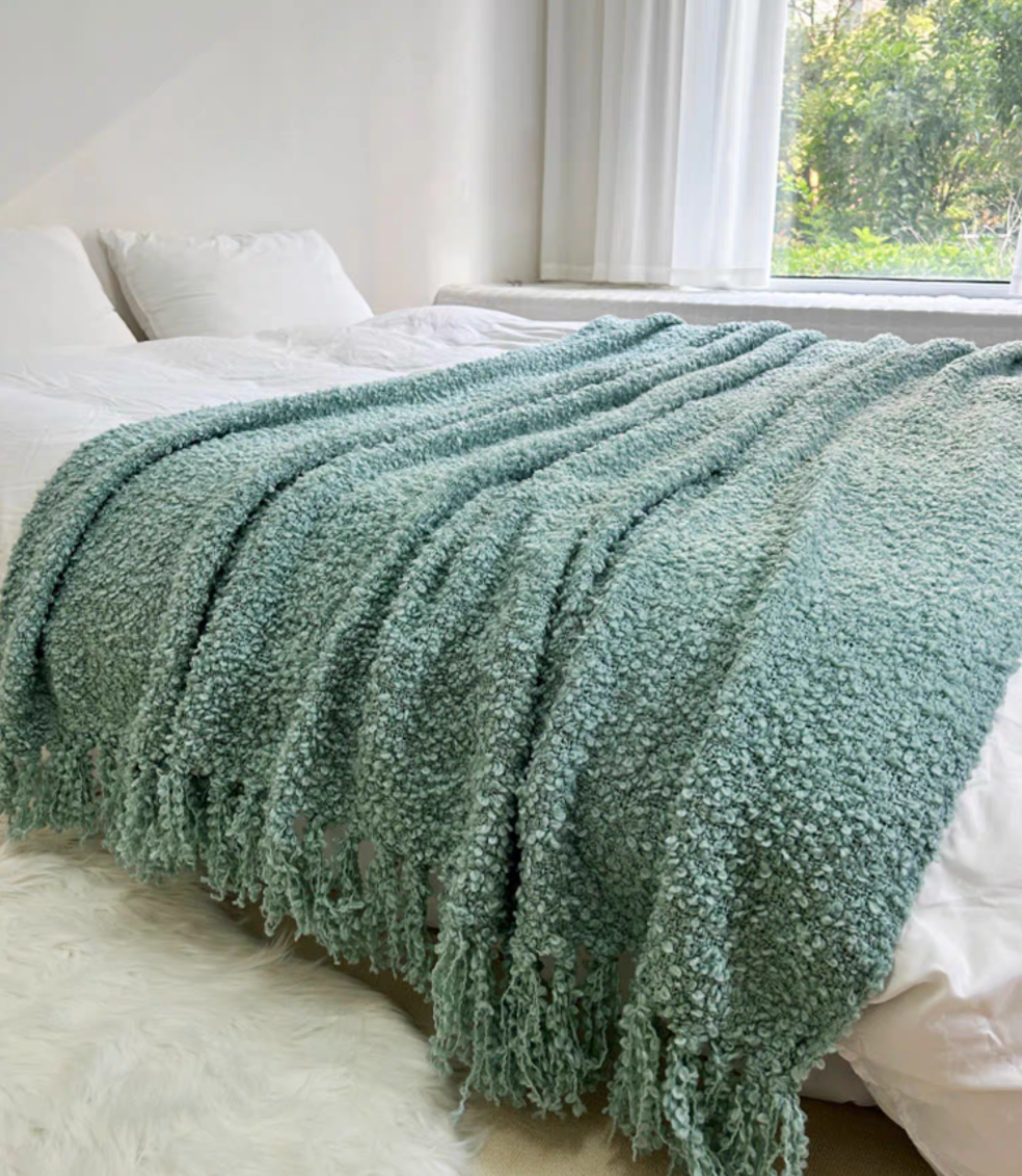 Luxurious Textured Mulberry Throw