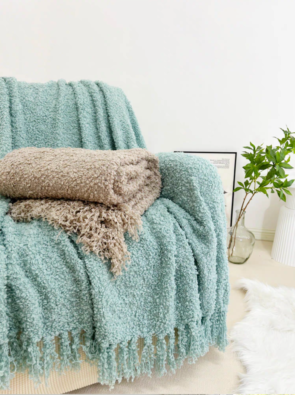 Luxurious Textured Mulberry Throw