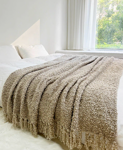 Luxurious Textured Mulberry Throw