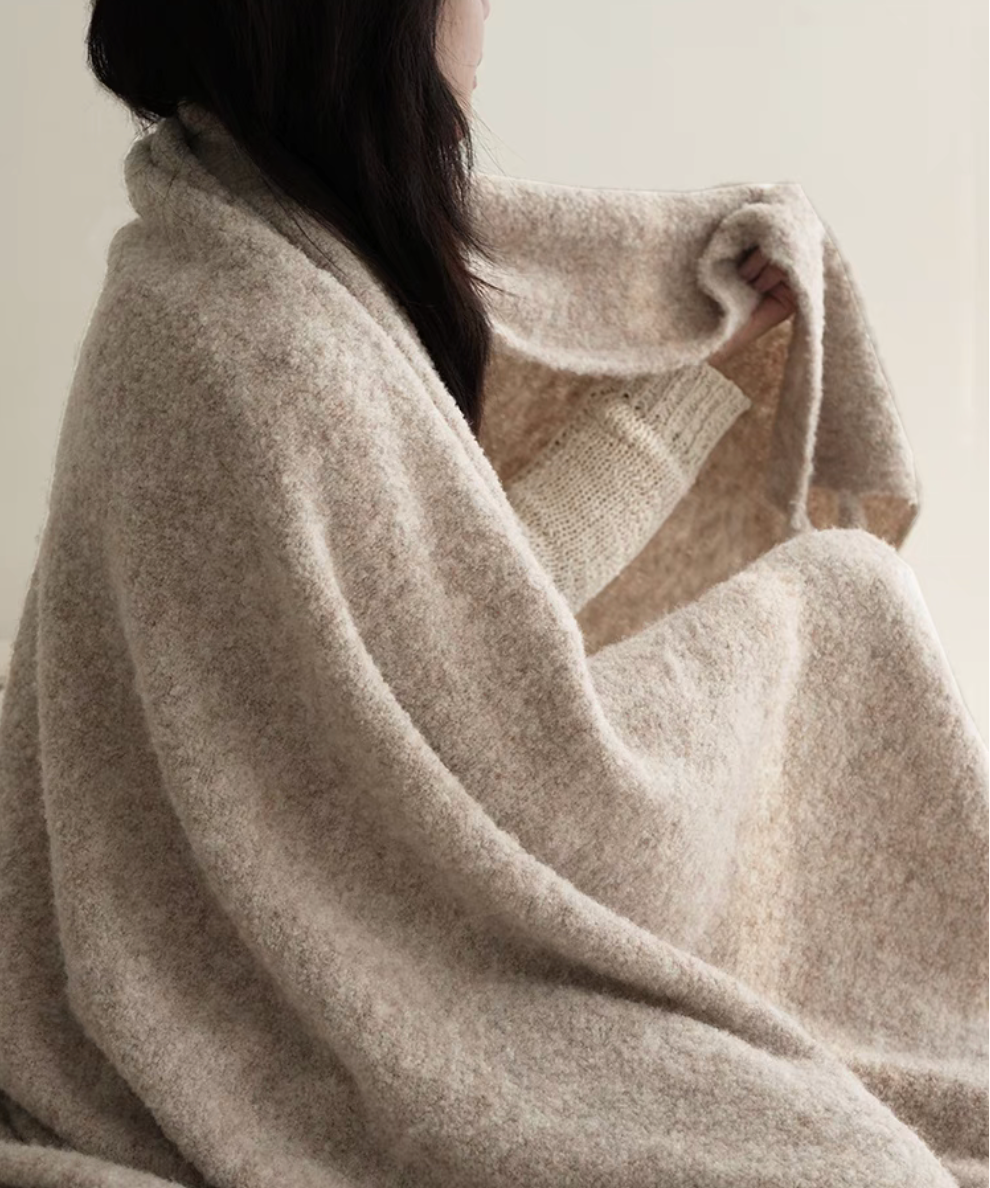 Pure Wool Throw Blanket