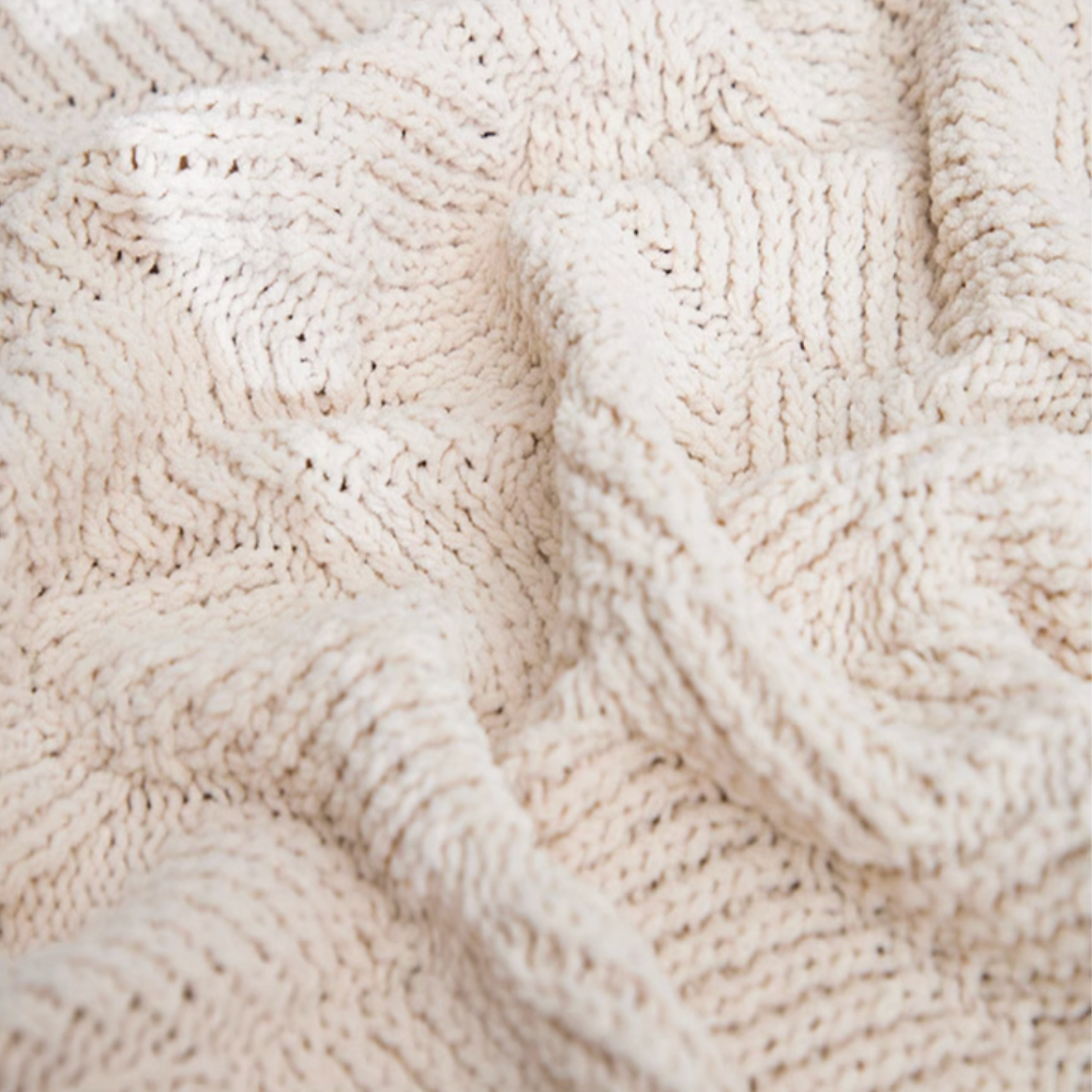 Chenille Cable Knit Throw Blanket