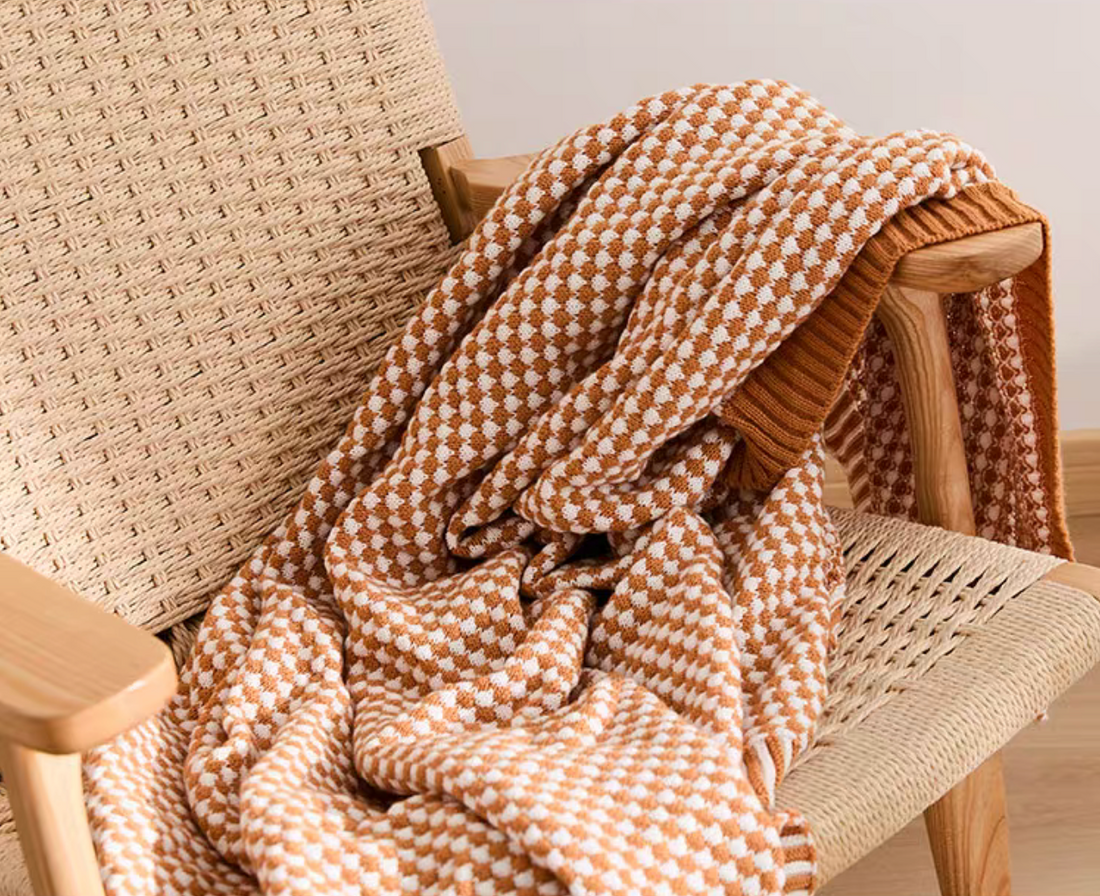 Chic Cozy Acrylic Knit Throw