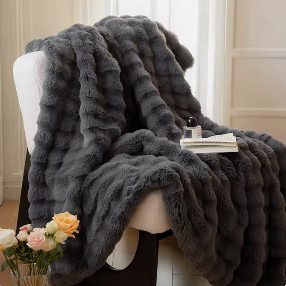 Faux Fur Throw Blanket