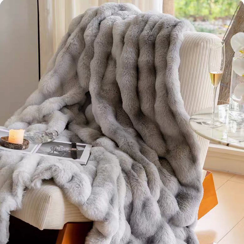 Faux Fur Throw Blanket