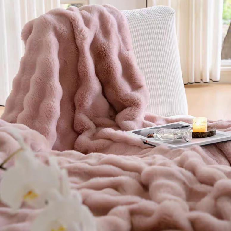 Faux Fur Throw Blanket