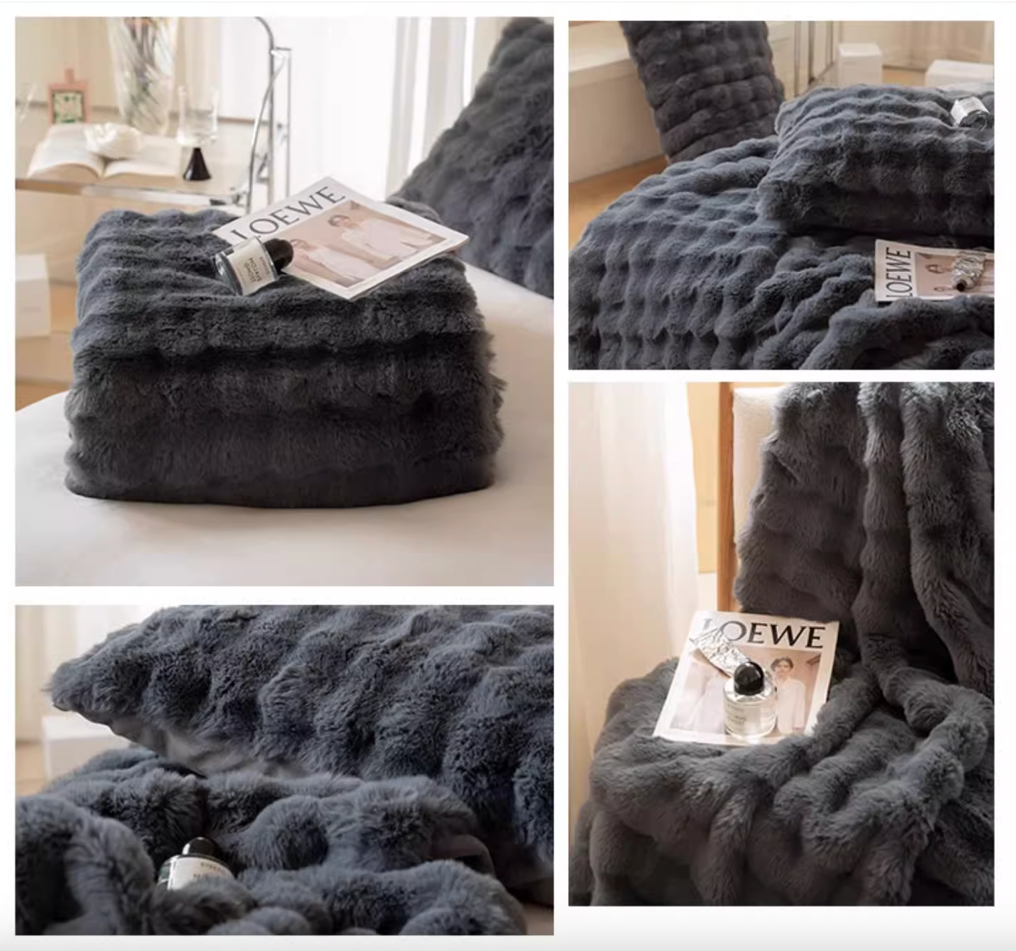 Faux Fur Throw Blanket