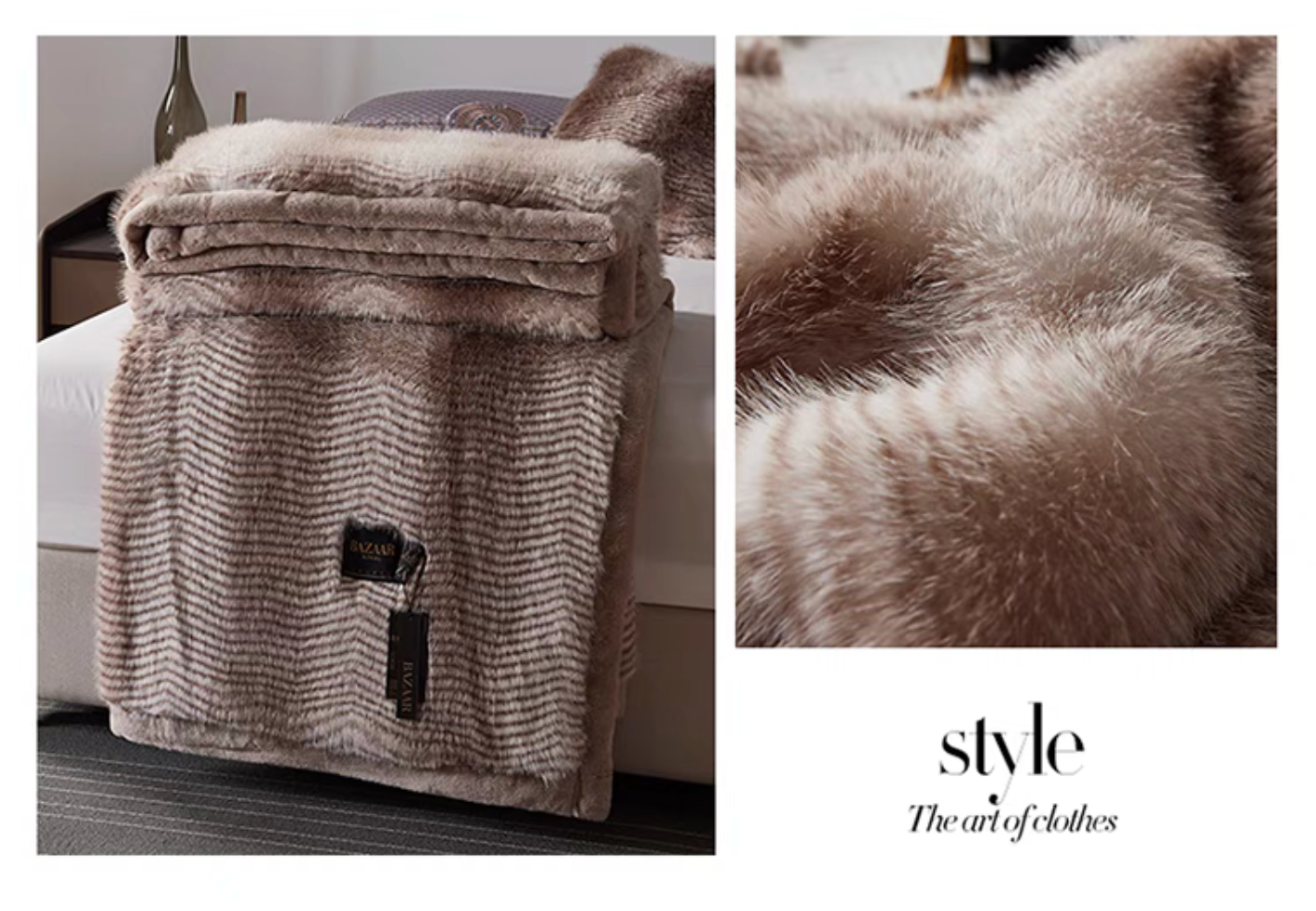 Wild Elegance Faux Fur Throw