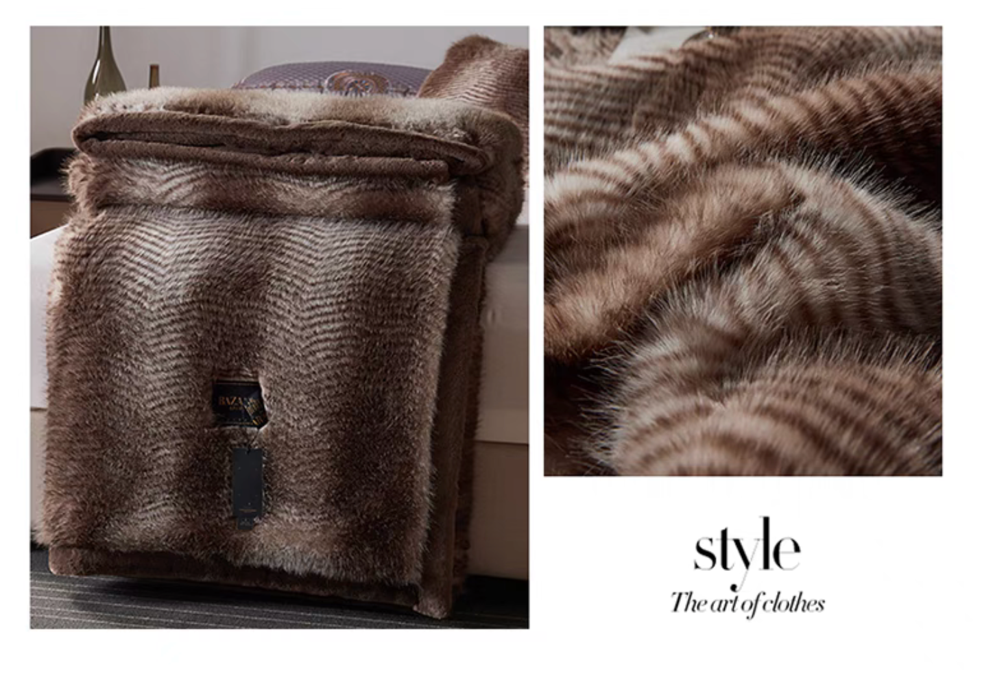 Wild Elegance Faux Fur Throw