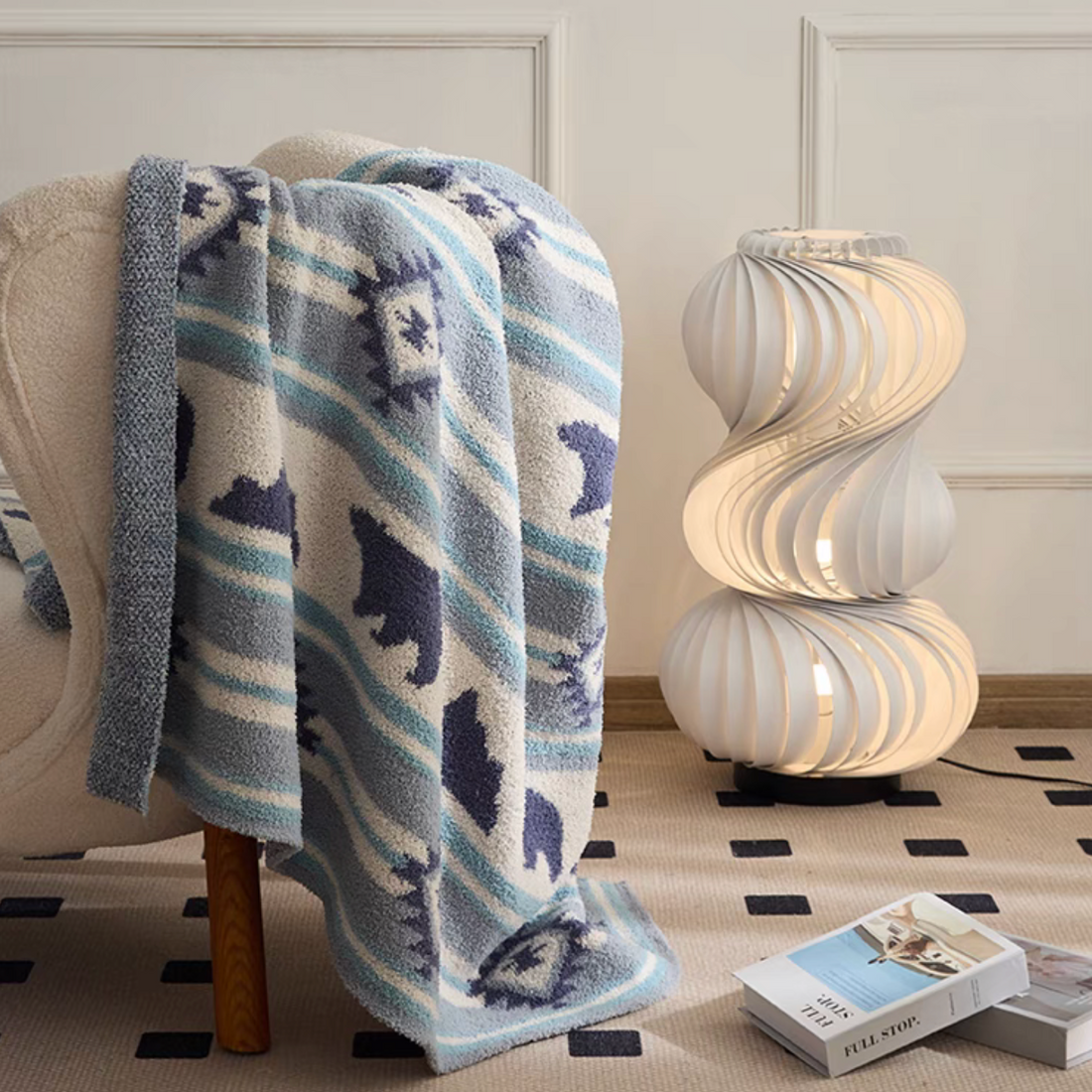 Arctic Bliss Bicolor Throw Blanket