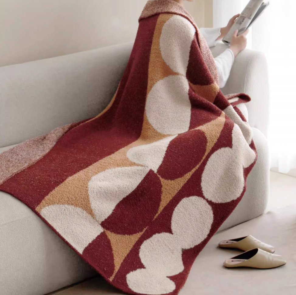 GeoCircle Plush Throw Blanket