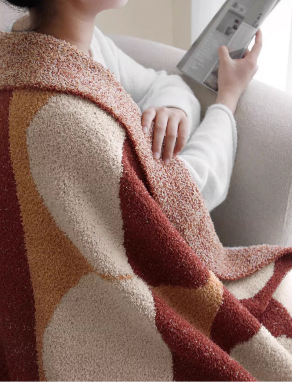 GeoCircle Plush Throw Blanket