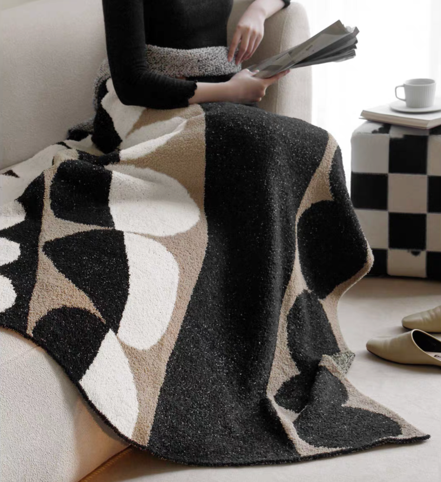 GeoCircle Plush Throw Blanket