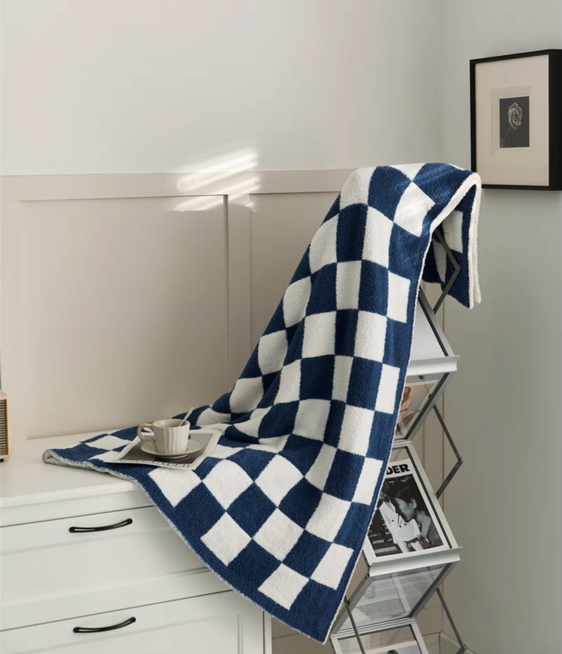 Vibrant Checkered Elegance Blanket