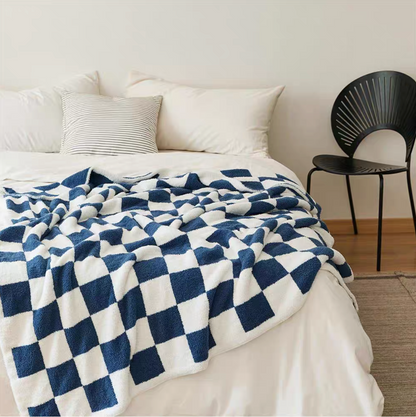 Vibrant Checkered Elegance Blanket