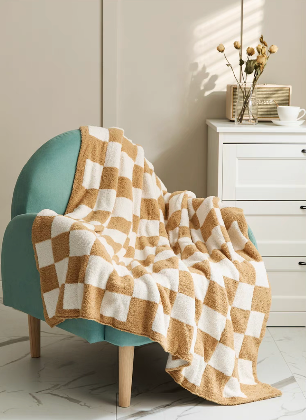 Vibrant Checkered Elegance Blanket