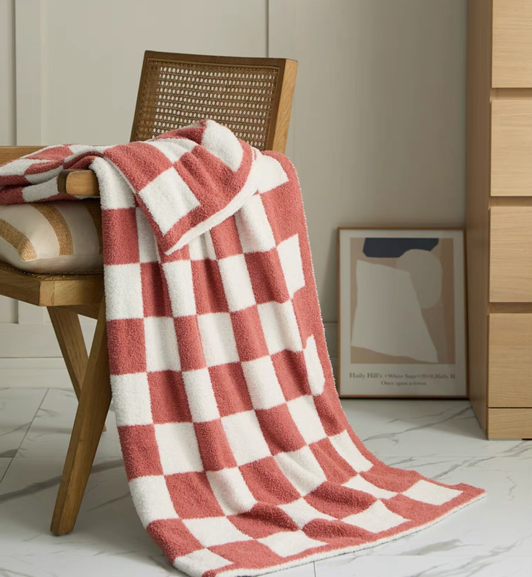 Vibrant Checkered Elegance Blanket