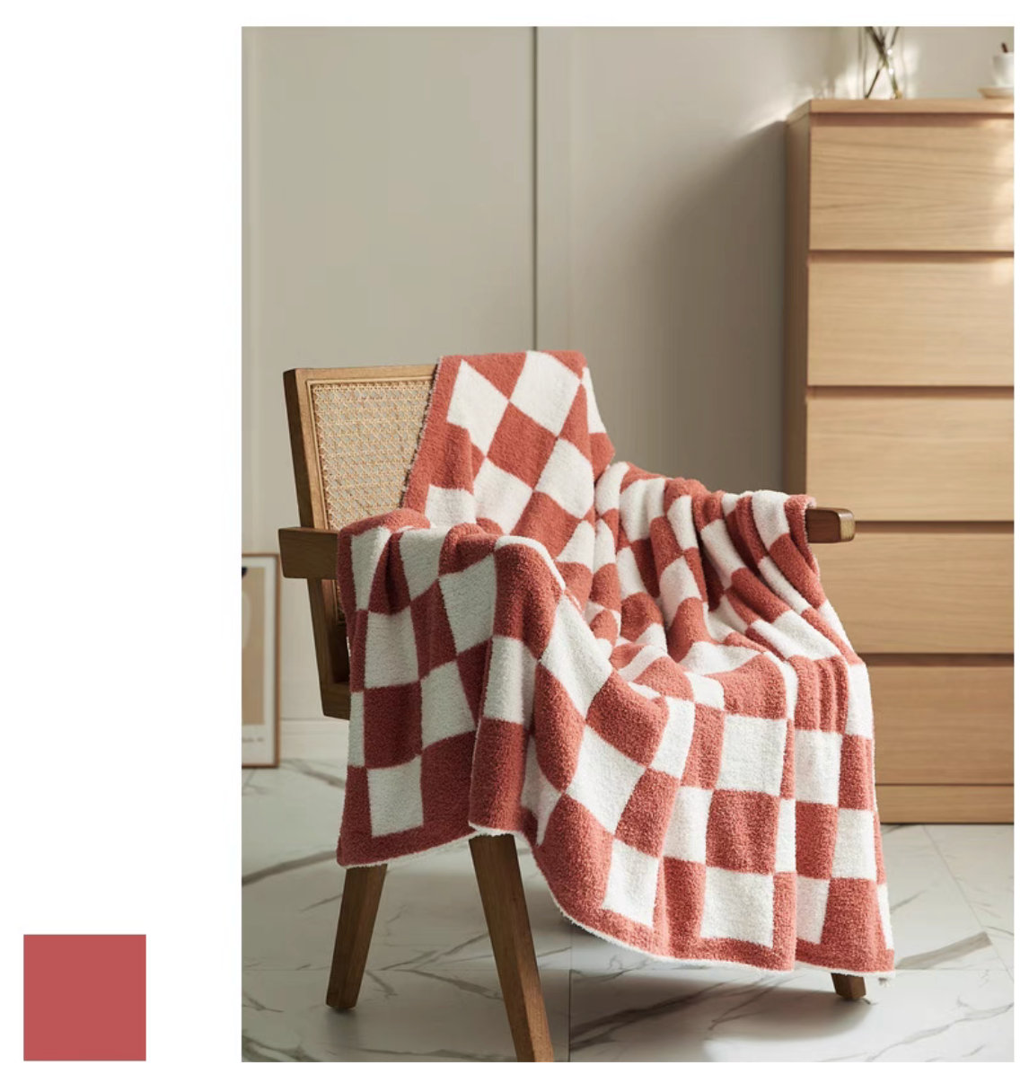 Vibrant Checkered Elegance Blanket