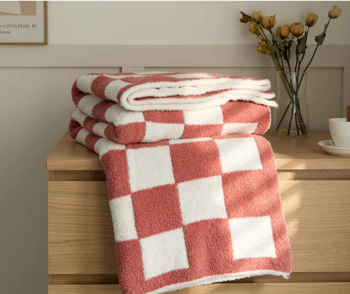 Vibrant Checkered Elegance Blanket