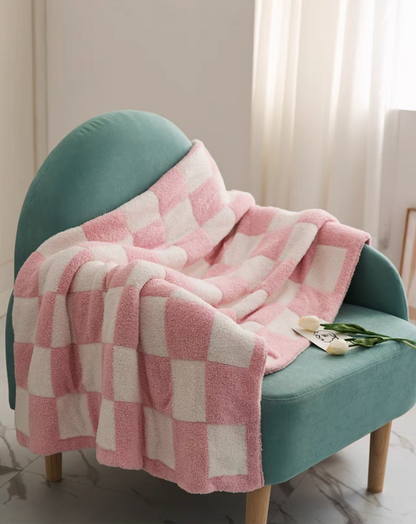 Vibrant Checkered Elegance Blanket