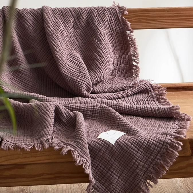 Vintage Cotton Fringe Throw