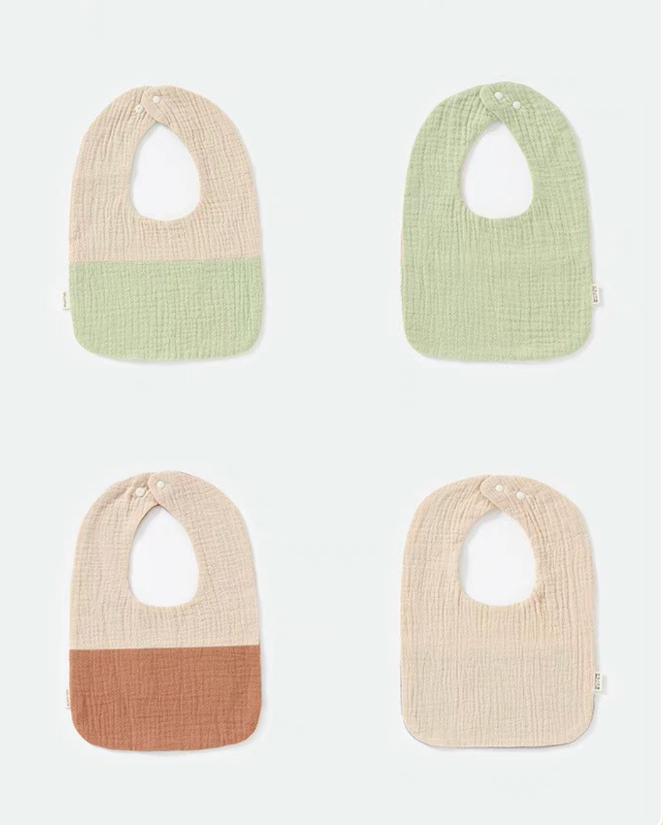 Colorblock U-Shaped Baby Bibs