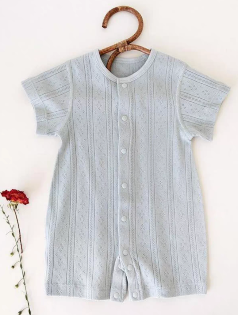 Cotton Short-Sleeve Summer Romper