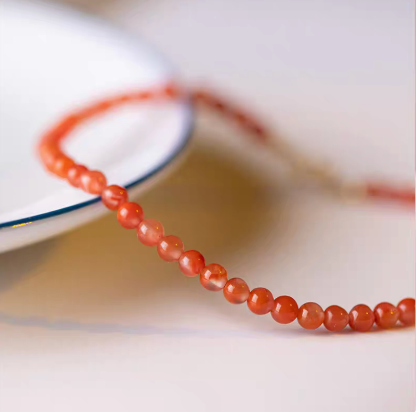 Natural Red Agate Bracelet