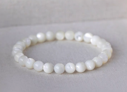 Natural Mother-of-Pearl Stretch Bracelet