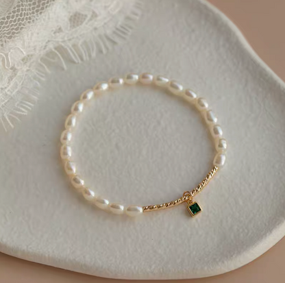 Olivine Pearl Bracelet