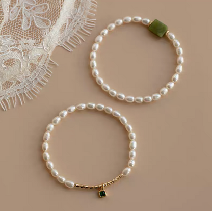 Olivine Pearl Bracelet