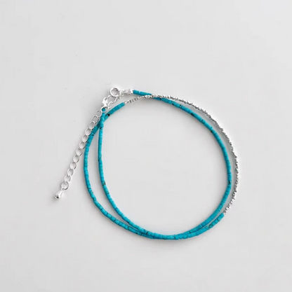 Turquoise and Silver Delicate Choker