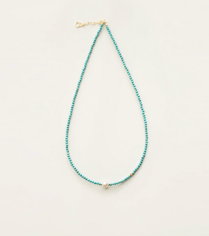 Turquoise and Pearl Necklace