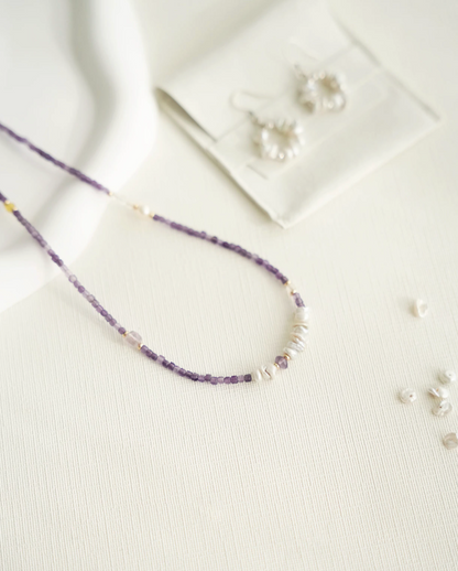 Elysian Amethyst Pearl Choker