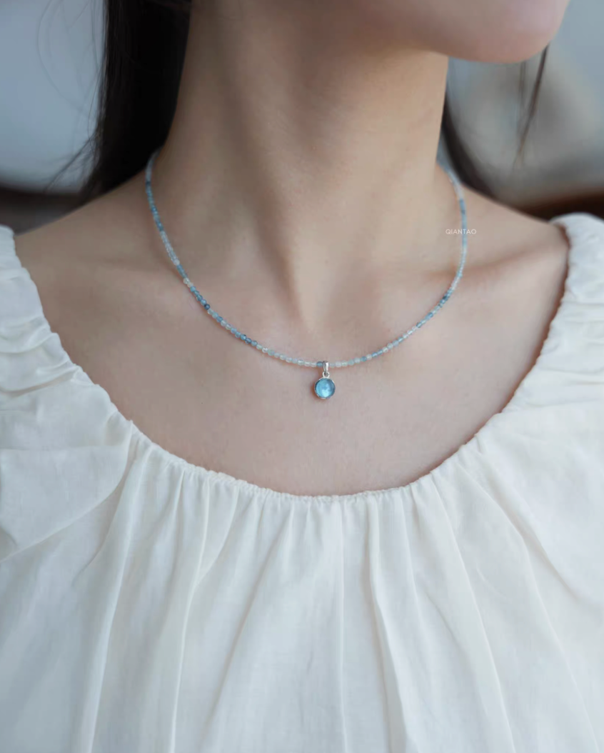 Ocean Breeze Aquamarine Necklace