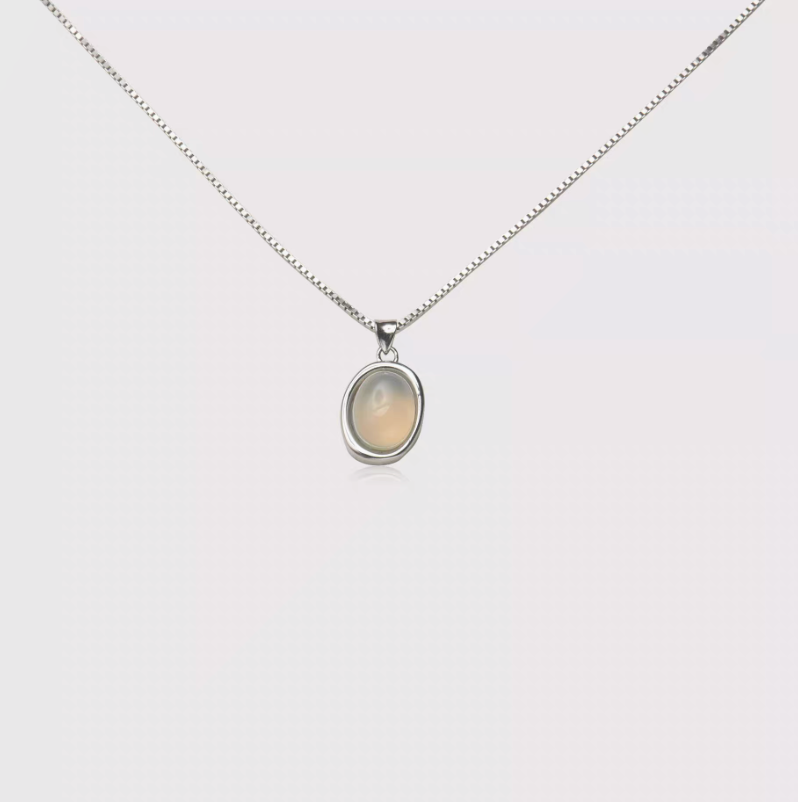 Ethereal Elegance Gray Agate Necklace Set