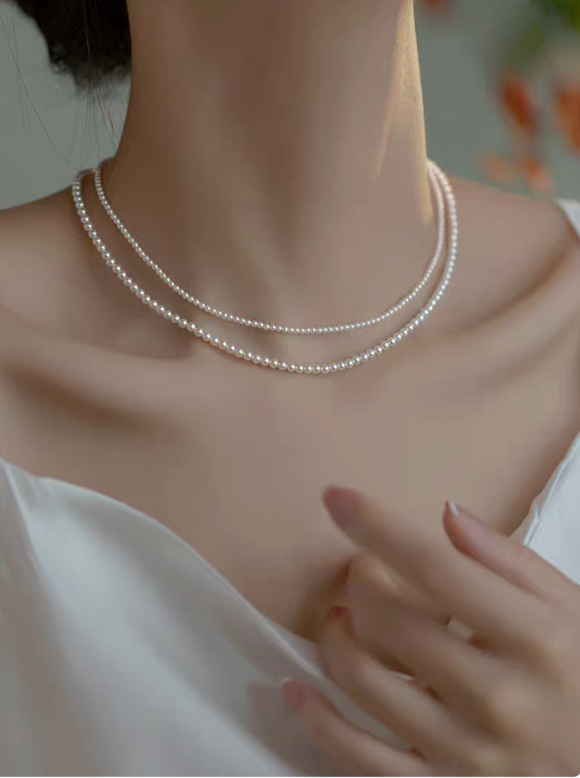 Radiant Round Pearl Necklace