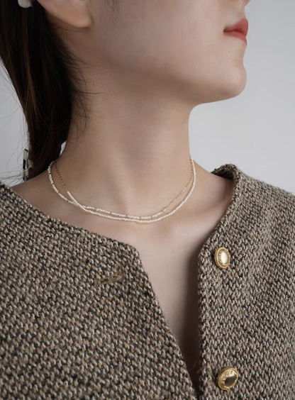 Delicate Pearl Whisper Necklace