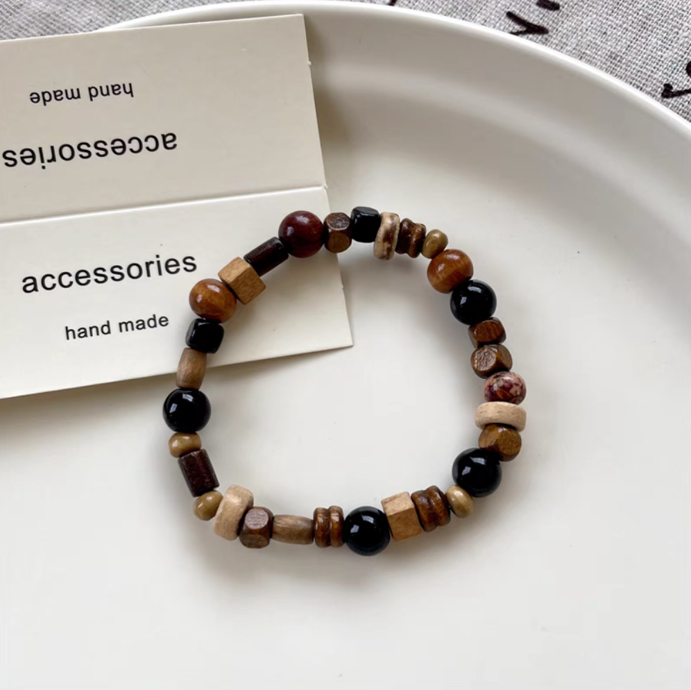 Rustic Wooden Elements Bracelet