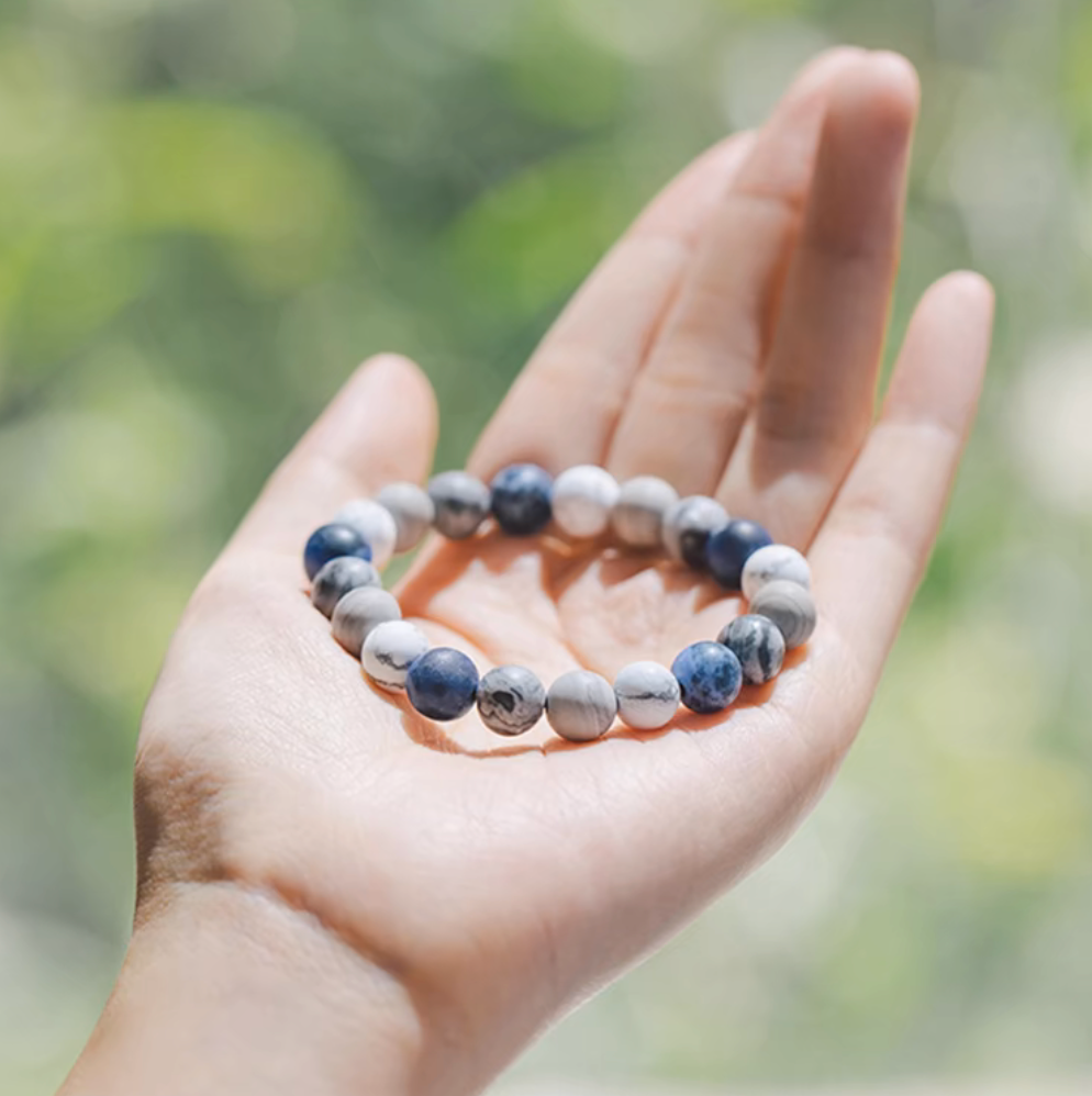 Mountain &amp; Sea Gradient Blue Minimalist Bracelet