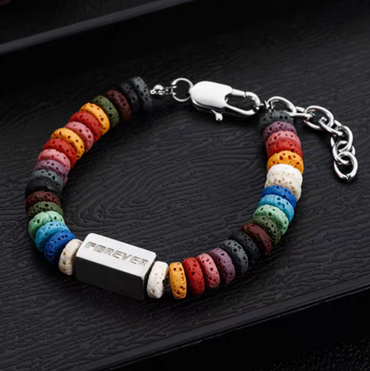 Rainbow Essence Volcanic Stone Bracelet