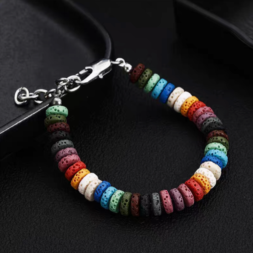 Rainbow Essence Volcanic Stone Bracelet