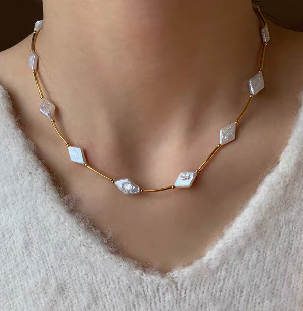 Irregular Baroque Pearl Necklace