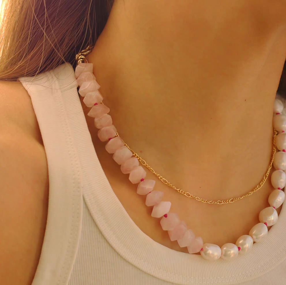 Elegant Freshwater Pearl &amp; Gemstone Statement Choker