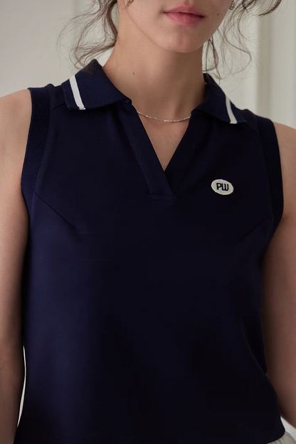 Sleek Summer Sleeveless Polo