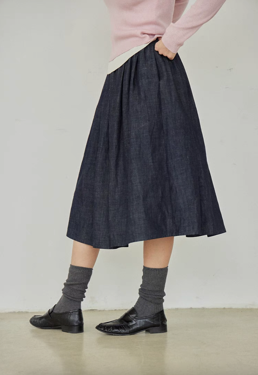 Timeless Denim Vest &amp; High-Waist Skirt Set