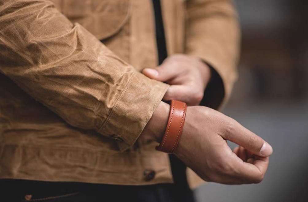 Vintage Thunderbird Leather Cuff