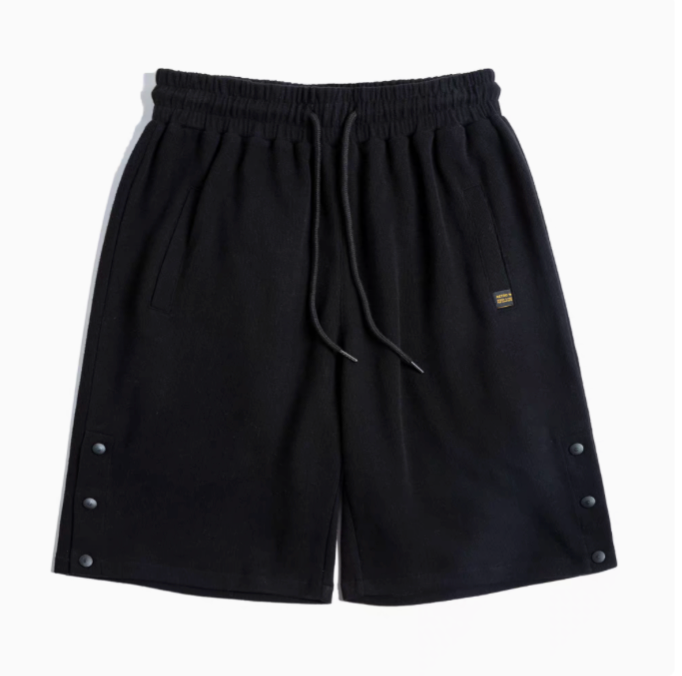 Knitted Button-Side Casual Shorts